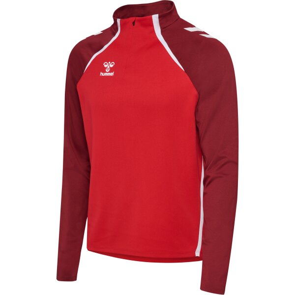 hummel Hmllead 2.0 Half Zip Herren - true red/maroon - M