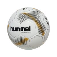 hummel Hmlprecision Match Fußball - white/black/gold