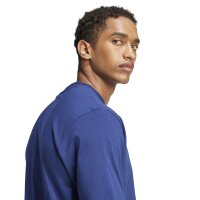 adidas Essentials Linear T-Shirt Herren - blau/weiß