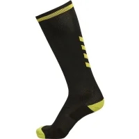 hummel Elite Indoor Socken High - black/blazing yellow