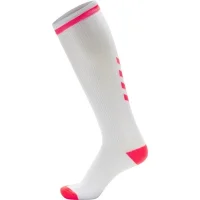 hummel Elite Indoor Socken High - white/diva pink