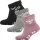 hummel Snubbie Socken 3 Pk Kinder - grey melange/woodrose