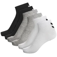 hummel Hmlchevron 6-Pack Mid Cut Socken - black/white/grey