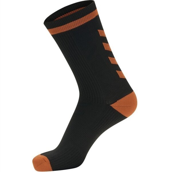 hummel Elite Indoor Socken Low - black/orange tiger - 27-30