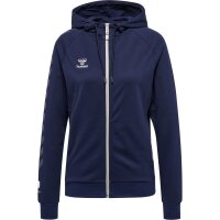 hummel Move Grid Cotton Zip Hoodie Damen - marine