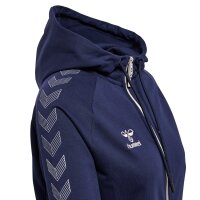 hummel Move Grid Cotton Zip Hoodie Damen - marine