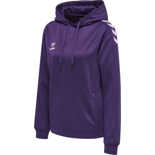 hummel Hmlcore Xk Poly Sweat Hoodie Damen - acai/white - XS