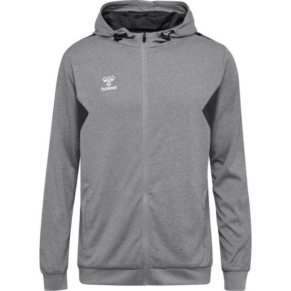hummel Hmlauthentic Pl Zip Hoodie Herren - grey melange - M