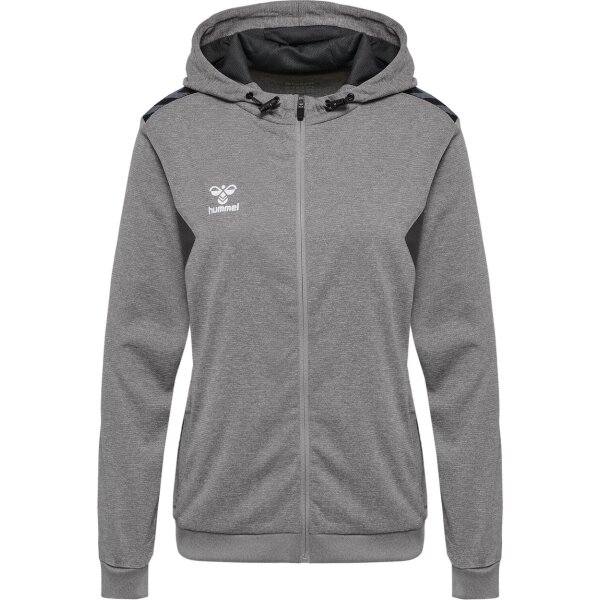 hummel Hmlauthentic Pl Zip Hoodie Damen - grey melange - M