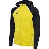 hummel Hmllead 2.0 Zip Hoodie Herren - blazing yellow/black