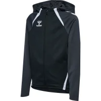 hummel Hmllead 2.0 Zip Hoodie Kinder - black/asphalt