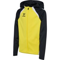 hummel Hmllead 2.0 Zip Hoodie Kinder - blazing yellow/black