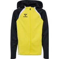 hummel Hmllead 2.0 Zip Hoodie Kinder - blazing yellow/black