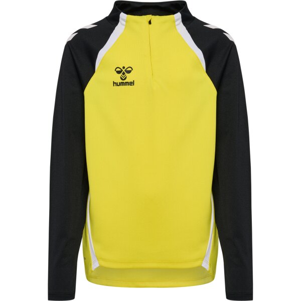 hummel Hmllead 2.0 Half Zip Kinder - blazing yellow/black - 164