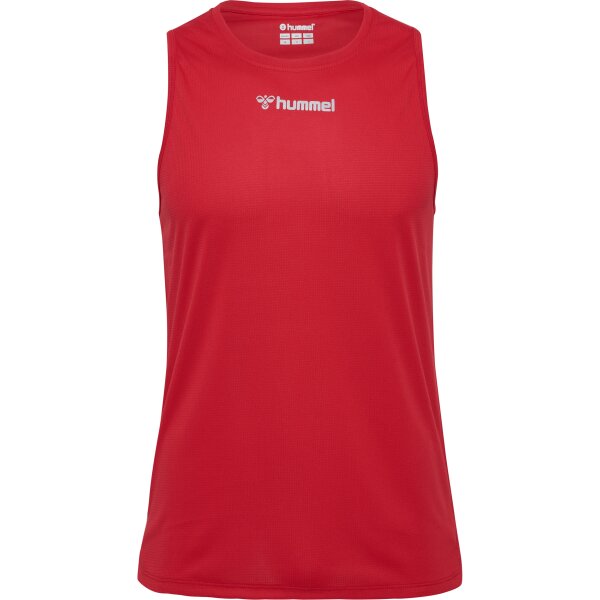 hummel Hmlrun Singlet S/L Herren - tango red - M
