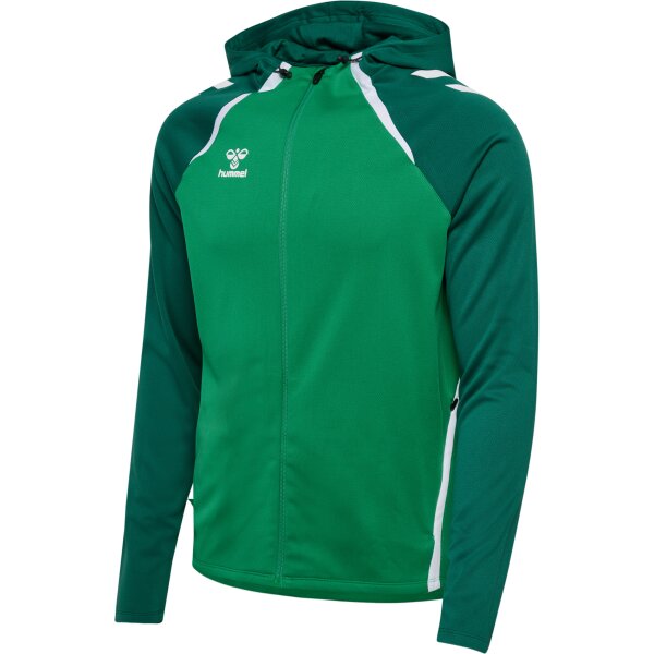 hummel Hmllead 2.0 Zip Hoodie Herren - jelly bean/evergreen - M