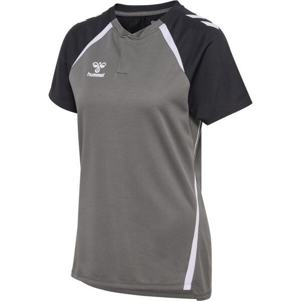 hummel Hmllead 2.0 Polo Damen - steel gray/asphalt - XL