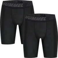 hummel Hmlte Topaz 2-Pack Tight Shorts Herren - black/black
