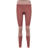hummel Hmlclea Seamless Mid Waist Leggins Damen - withered rose/rose tan melange