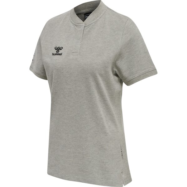 hummel Hmlmove Grid Polo Damen - grey melange - L