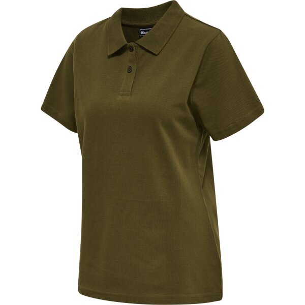 hummel Hmlred Stretch Polo Damen - dark olive - XS