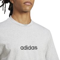 adidas Essentials Linear T-Shirt Herren - grau/schwarz