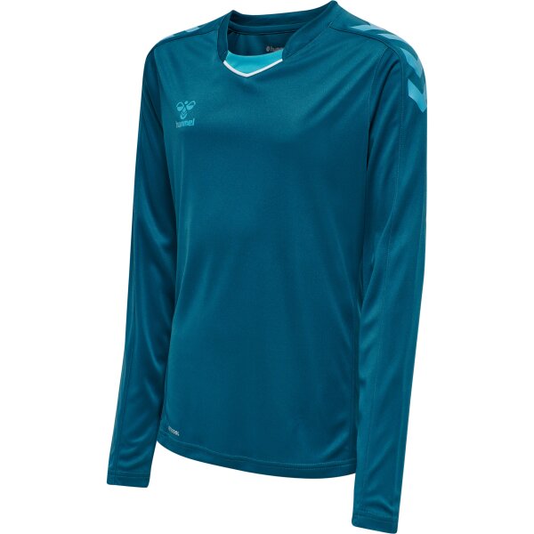 hummel hmlCORE XK Poly Trikot langarm Kinder - blue coral
