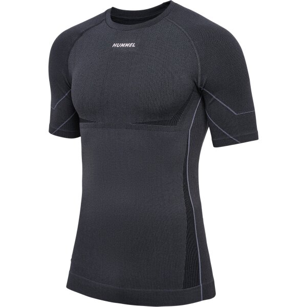 hummel Hmlte Mike Seamless T-Shirt Herren - black/asphalt melange