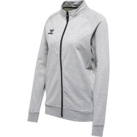 hummel Move Grid Cotton Zip Trainingsjacke Damen - grey melange