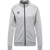 hummel Move Grid Cotton Zip Trainingsjacke Damen - grey melange