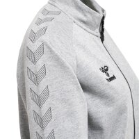 hummel Move Grid Cotton Zip Trainingsjacke Damen - grey melange