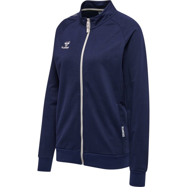 hummel Move Grid Cotton Zip Trainingsjacke Damen - marine