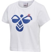 hummel Hmlic Texas Cropped T-Shirt - Damen - white/true blue