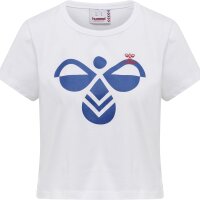 hummel Hmlic Texas Cropped T-Shirt - Damen - white/true blue