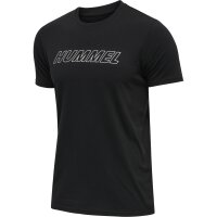 hummel Hmlte Callum 2-Pack Cotton T-Shirt Herren - black/white grey