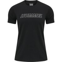 hummel Hmlte Callum 2-Pack Cotton T-Shirt Herren - black/white grey