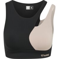 hummel Hmlmt Riga Sports Bra Damen - black/chateau grey
