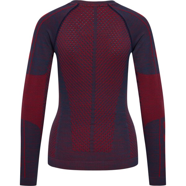 hummel Hmlmt Aly Seamless T-Shirt L/S Damen - insignia blue/cabernet melange