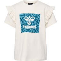hummel Hmlflowy Ruffle T-Shirt S/S Mädchen - marshmallow