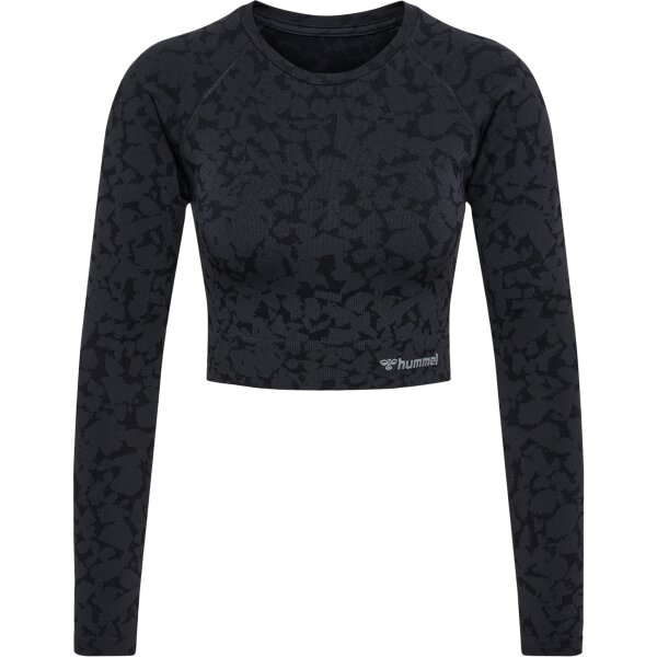 hummel Hmlmt Pi Seamless Crop T-Shirt L/S Damen - black