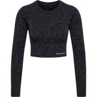 hummel Hmlmt Pi Seamless Crop T-Shirt L/S Damen - black