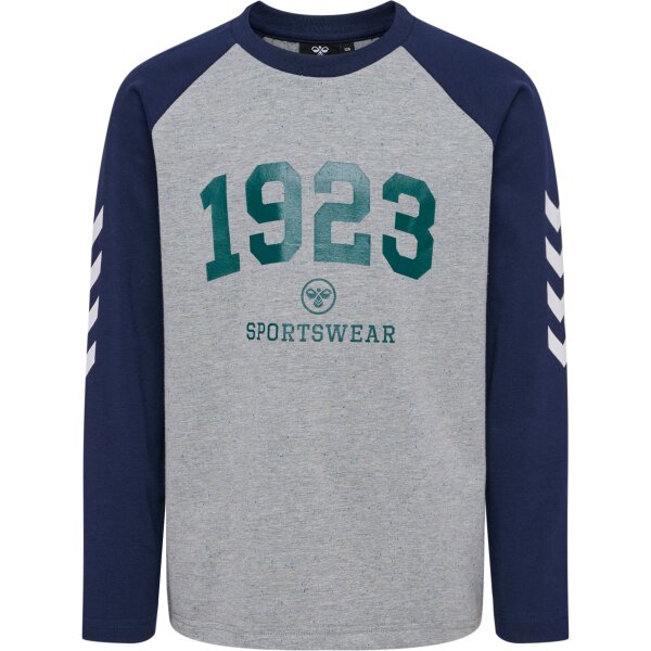 hummel Hmlnipps T-Shirt L/S Jungen - light grey melange