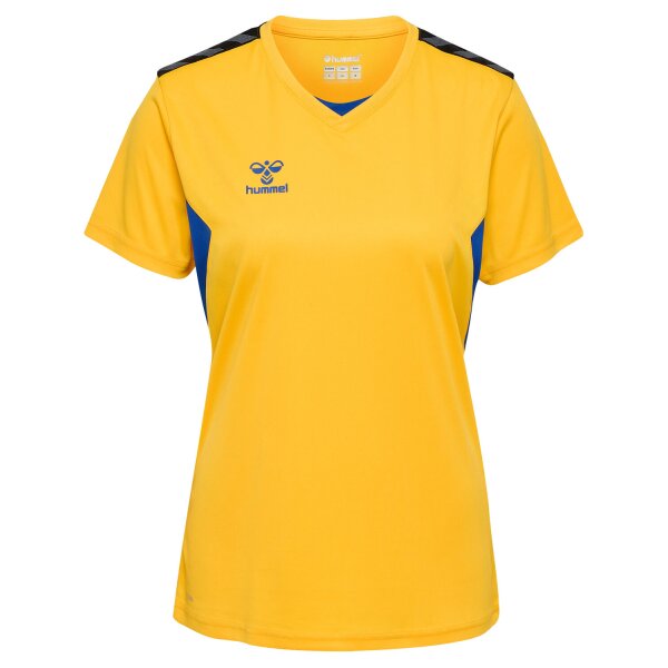 hummel Authentic PL Trikot Kurzarm Damen - sports yellow/true blue