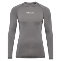 hummel Hmlbl Performance Tee L/S Herren - steel gray