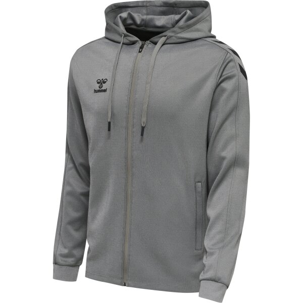hummel Hmlcore Xk Poly Zip Hood Sweat - grey melange - 3XL