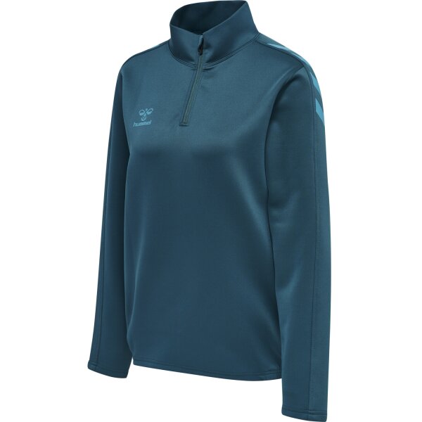 hummel Hmlcore Xk Half Zip Sweat Damen - blue coral - XS