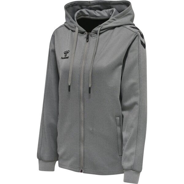hummel Hmlcore Xk Poly Zip Hood Sweat Woma Damen - grey melange -
