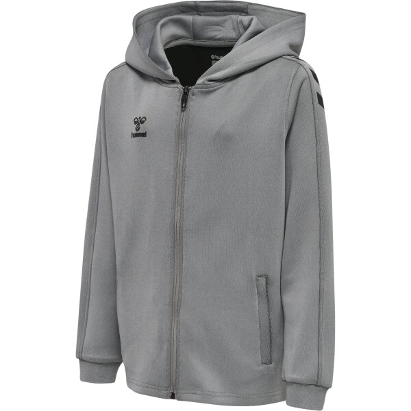 hummel Hmlcore Xk Poly Zip Hood Sweat Kinder - grey melange - 128