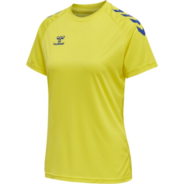 hummel Hmlcore Xk Core Poly Tee S/S Damen - blazing yellow/true b