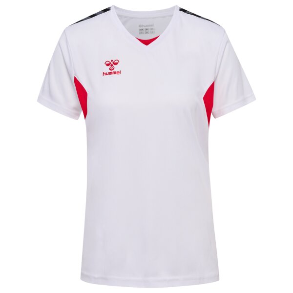 hummel Hmlauthentic Pl Trikot S/S Damen - white/true red - 2XL